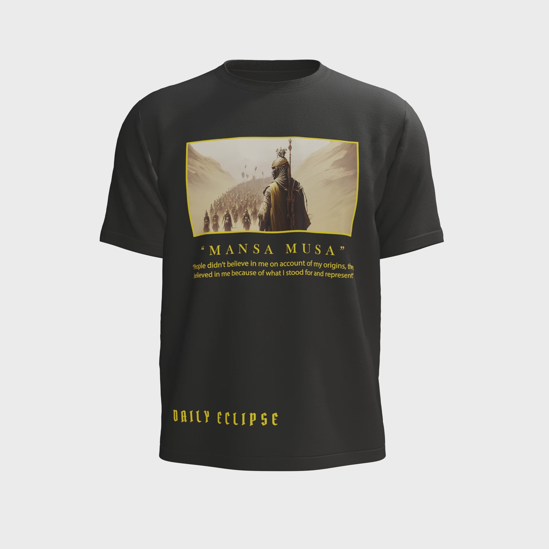 Mansa Musa tshirt, Crafted from 100% cotton with a 220gsm weight